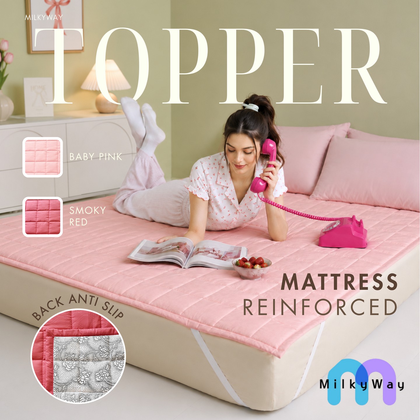 Topper Kasur MilkyWay - Mattress Topper pelapis kasur empuk